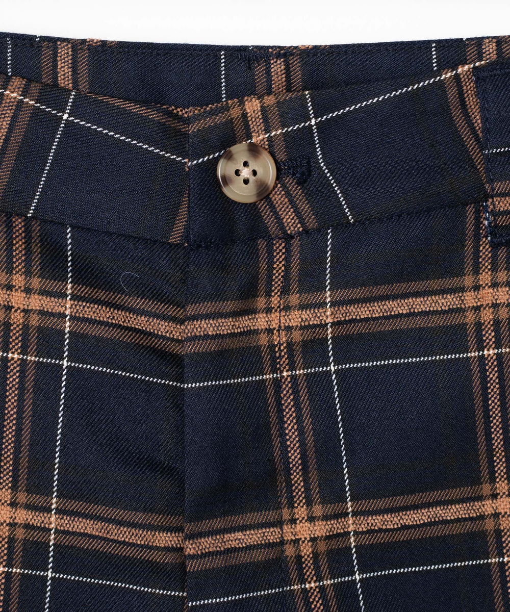 チェックフレアスラックス