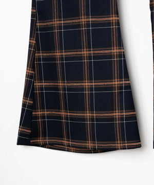 チェックフレアスラックス