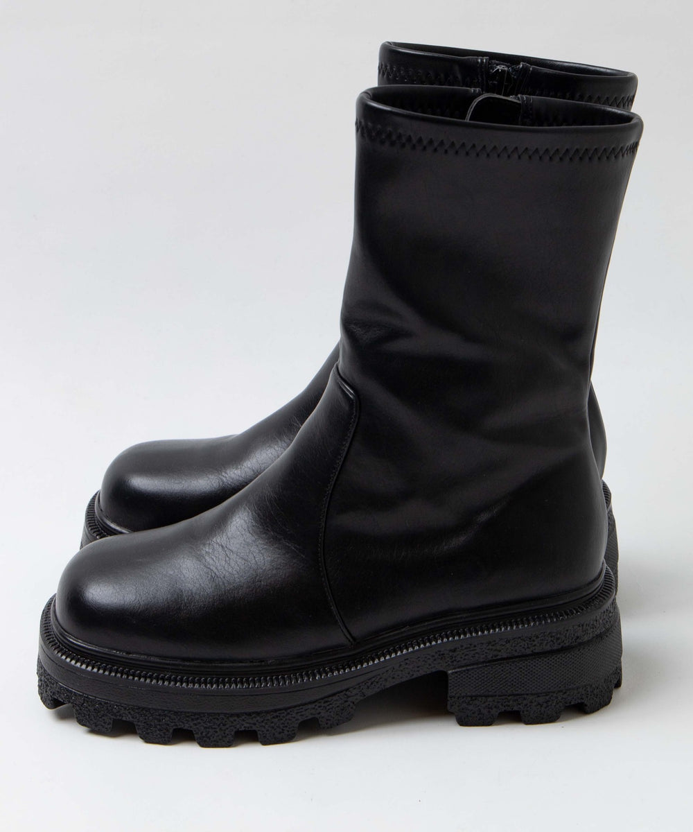 【XLｻｲｽﾞ展開あり】ストレッチショートブーツ