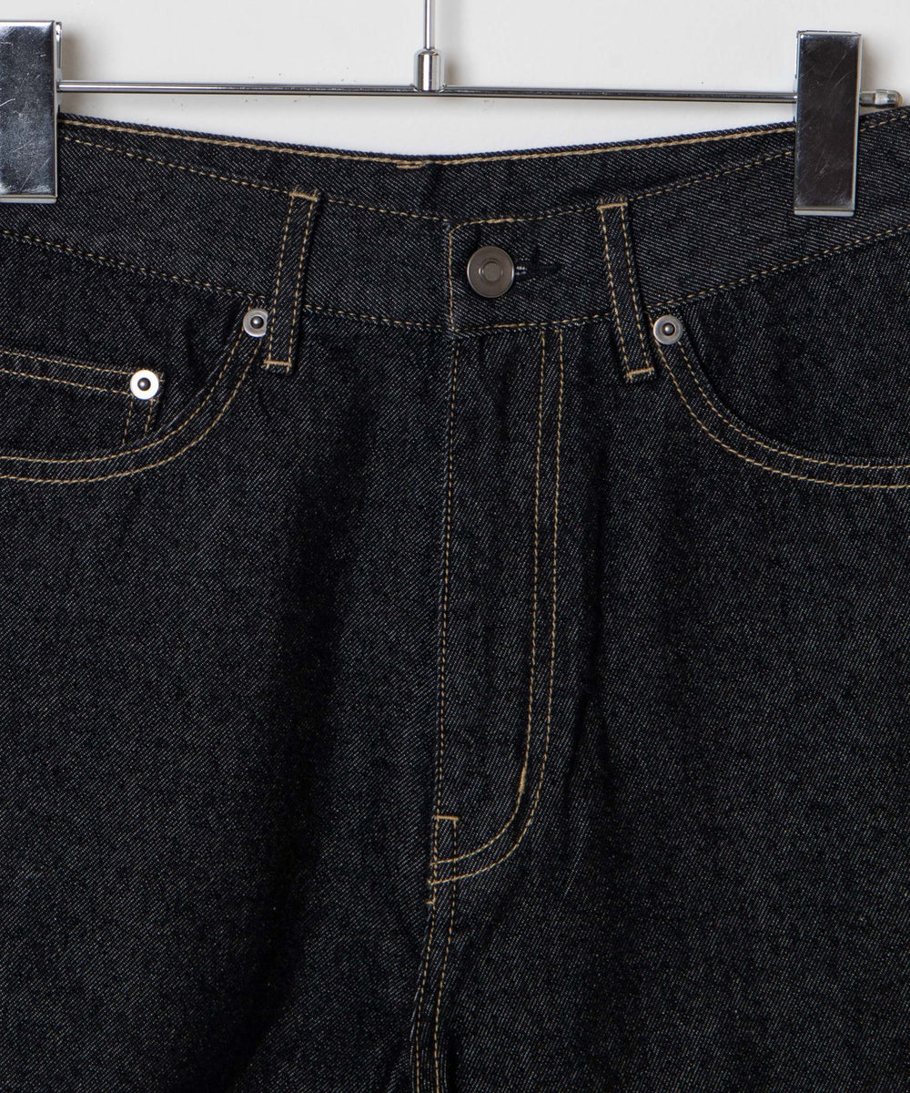 デニム台形ショートパンツ