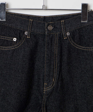 デニム台形ショートパンツ