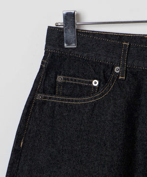 デニム台形ショートパンツ