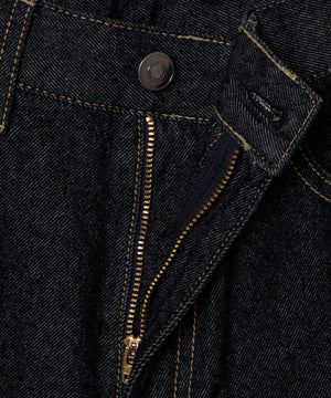 デニム台形ショートパンツ