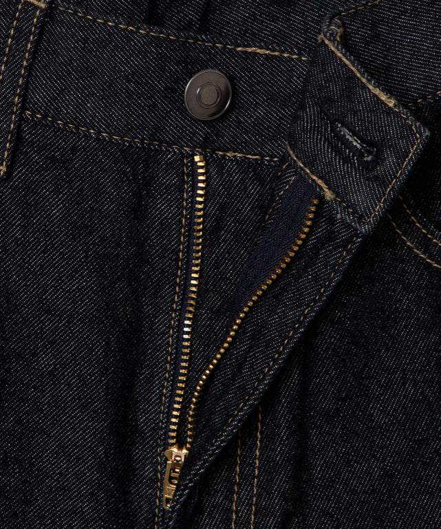 デニム台形ショートパンツ