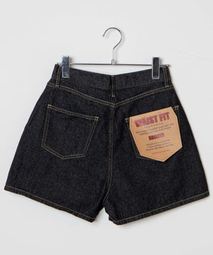 デニム台形ショートパンツ