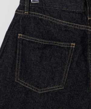 デニム台形ショートパンツ