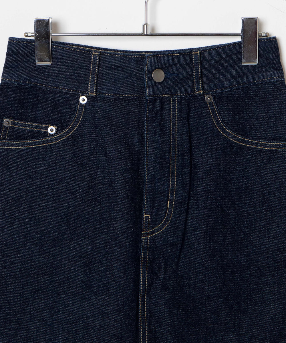 デニム台形ミニスカート