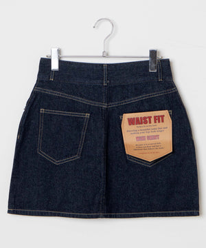 デニム台形ミニスカート