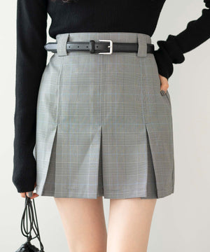 グレー系チェック1　モデル:163cm F着用