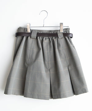 ベルト付プリーツミニスカパン