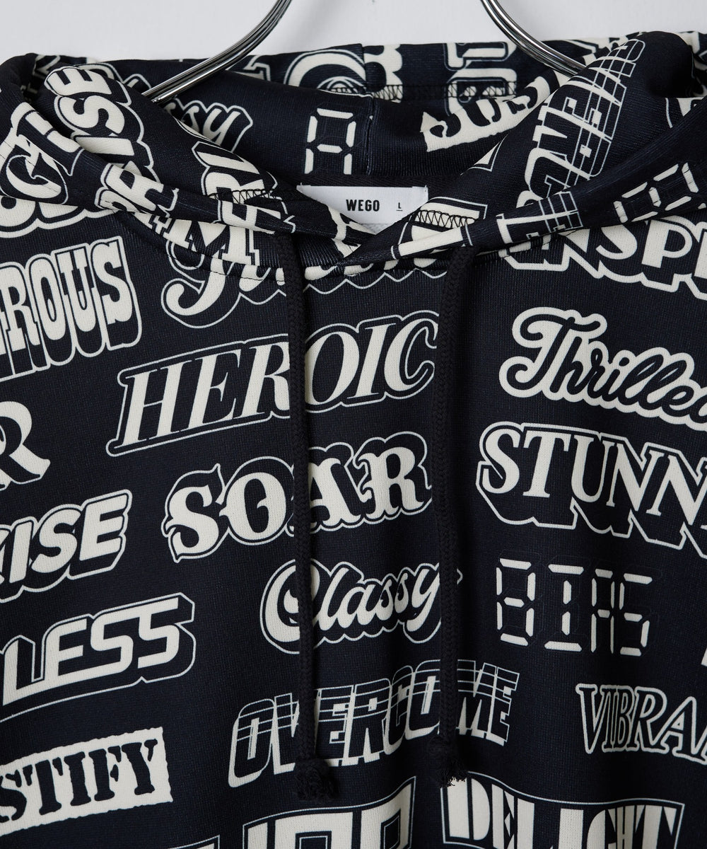 総柄BIGプルパーカー