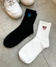 ハートロゴ刺繍ソックス(23-25cm)