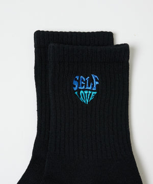 ハートロゴ刺繍ソックス(23-25cm)