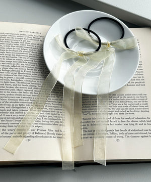 オーガンジーアイボリー（柄1）