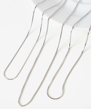 ステンレスシンプルチェーンネックレス40㎝