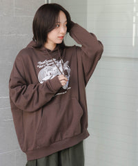 ヘビーウエイトユニークモチーフプルパーカー