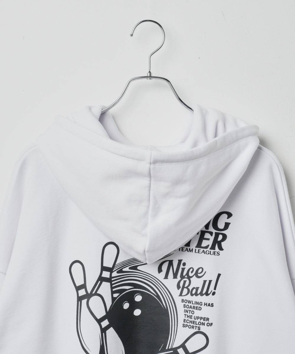 ヘビーウエイトユニークモチーフプルパーカー