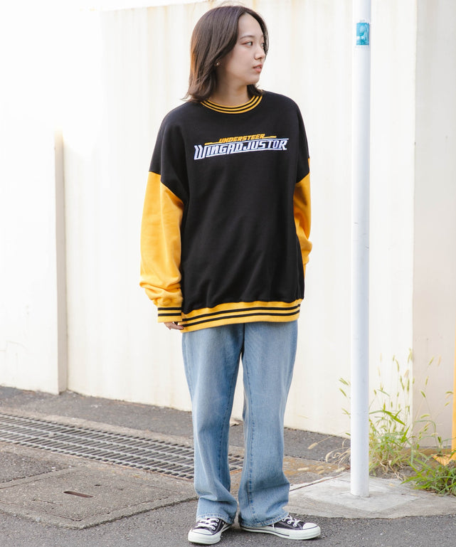 ヘビーウエイト刺繍バイカラープルオーバー｜WEGO（ウィゴー