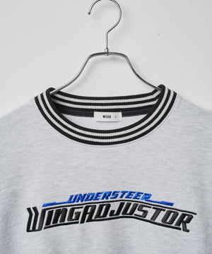 ヘビーウエイト刺繍バイカラープルオーバー