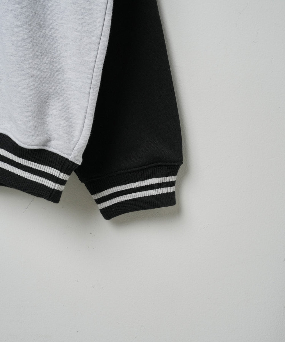 ヘビーウエイト刺繍バイカラープルオーバー