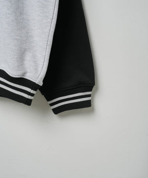 ヘビーウエイト刺繍バイカラープルオーバー