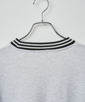 ヘビーウエイト刺繍バイカラープルオーバー