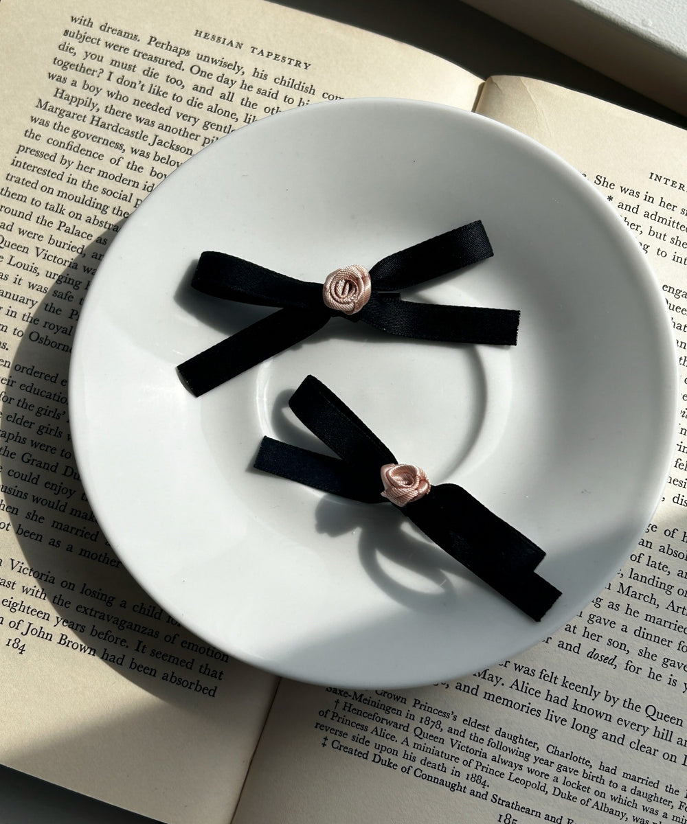 バラピンク×ブラック（柄3）