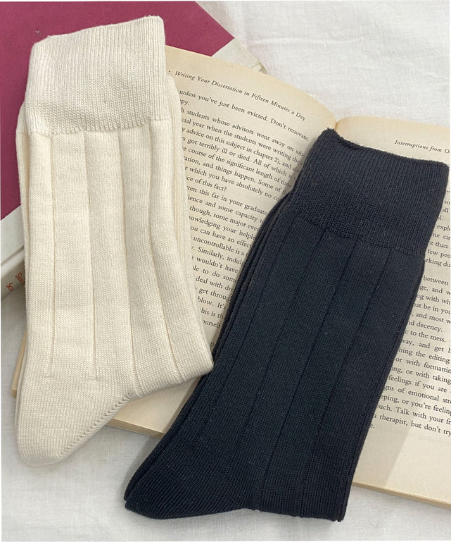 無地リブソックス（R）(25-27cm)