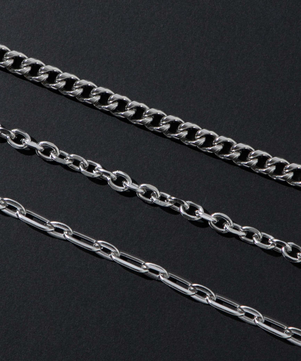 Mサージカルステンレスチェーンネックレス