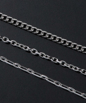 Mサージカルステンレスチェーンネックレス