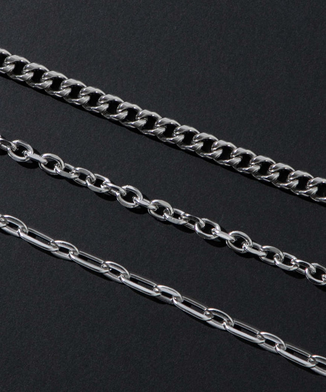 Mサージカルステンレスチェーンネックレス