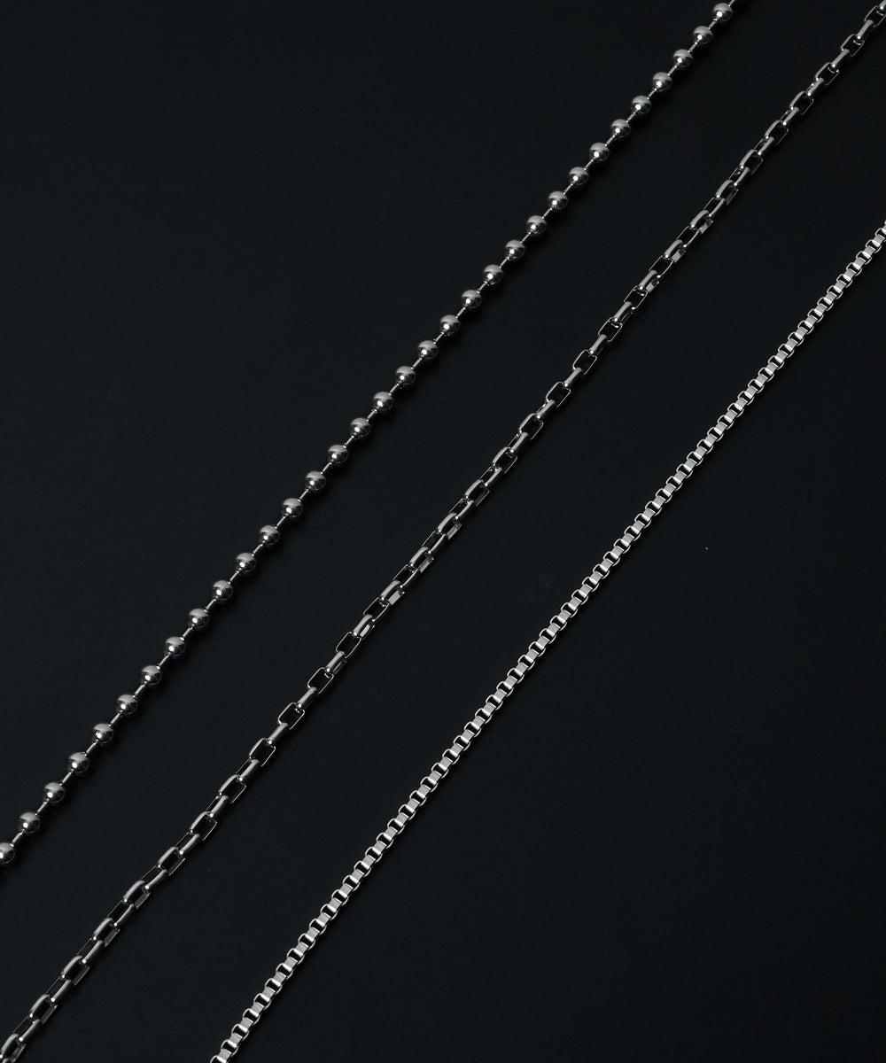 Mサージカルステンレスチェーンネックレス