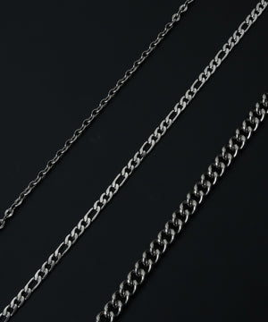 Mサージカルステンレスチェーンネックレス