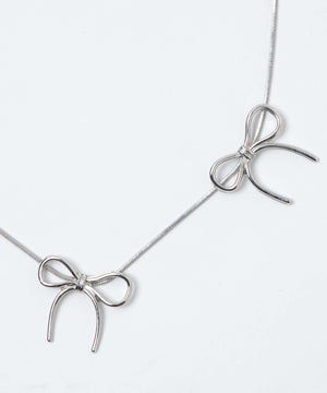 Lメタルリボンチェーンネックレス
