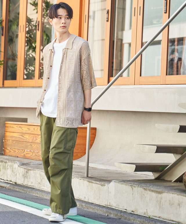 ベージュ モデル：177cm L着用