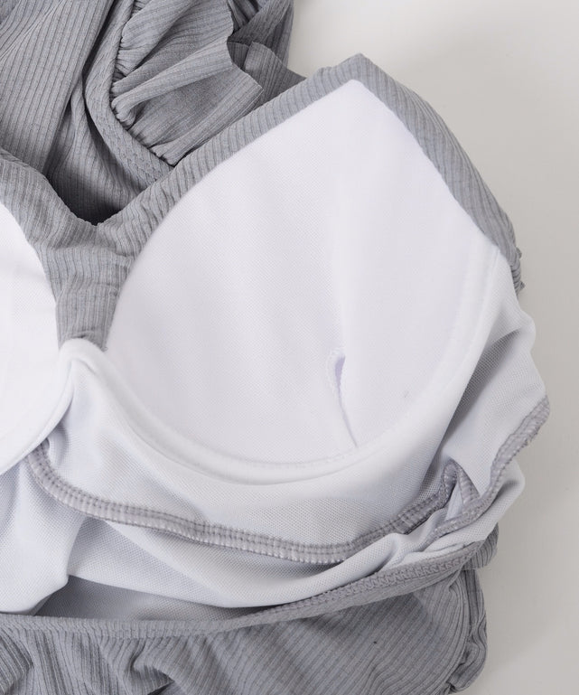 ボレロセットリブフリルスウィムウェア