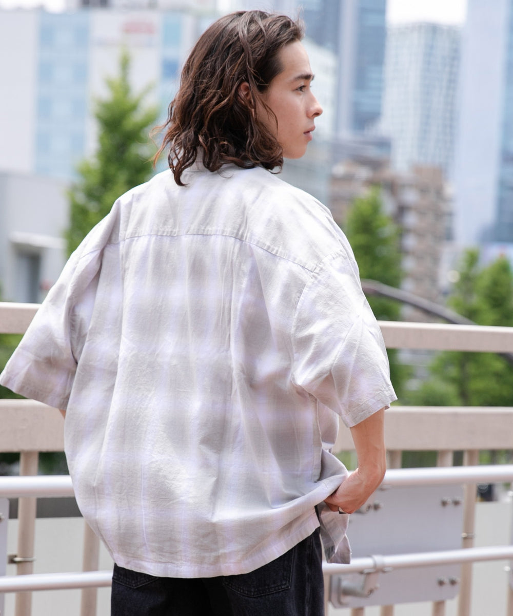 グレー系チェック1 モデル：174㎝ L着用