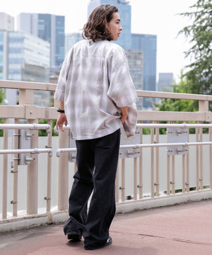 グレー系チェック1 モデル：174㎝ L着用