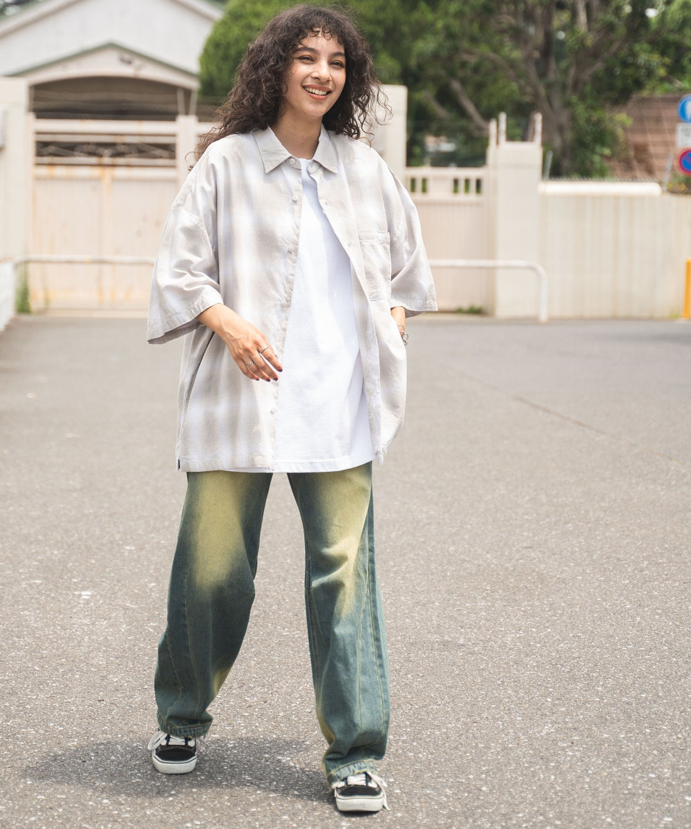 グレー系チェック  モデル：166cm L着用