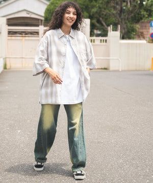 グレー系チェック  モデル：166cm L着用