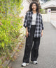ブラック系チェックモデル：166cm L着用