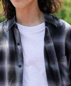 オンブレチェックBIGシャツ