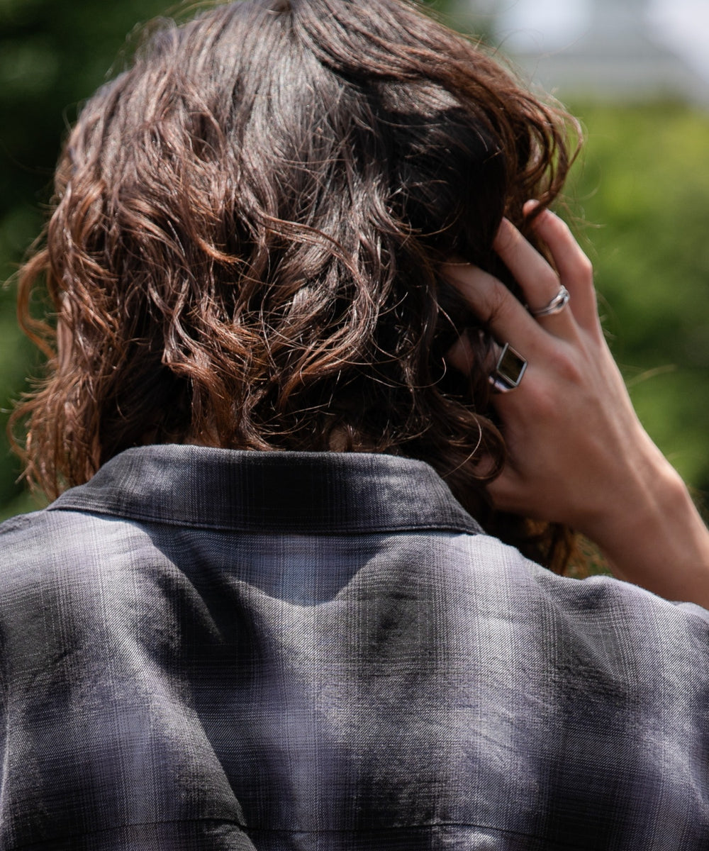 オンブレチェックBIGシャツ