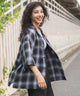 ブラック系チェックモデル：166cm L着用
