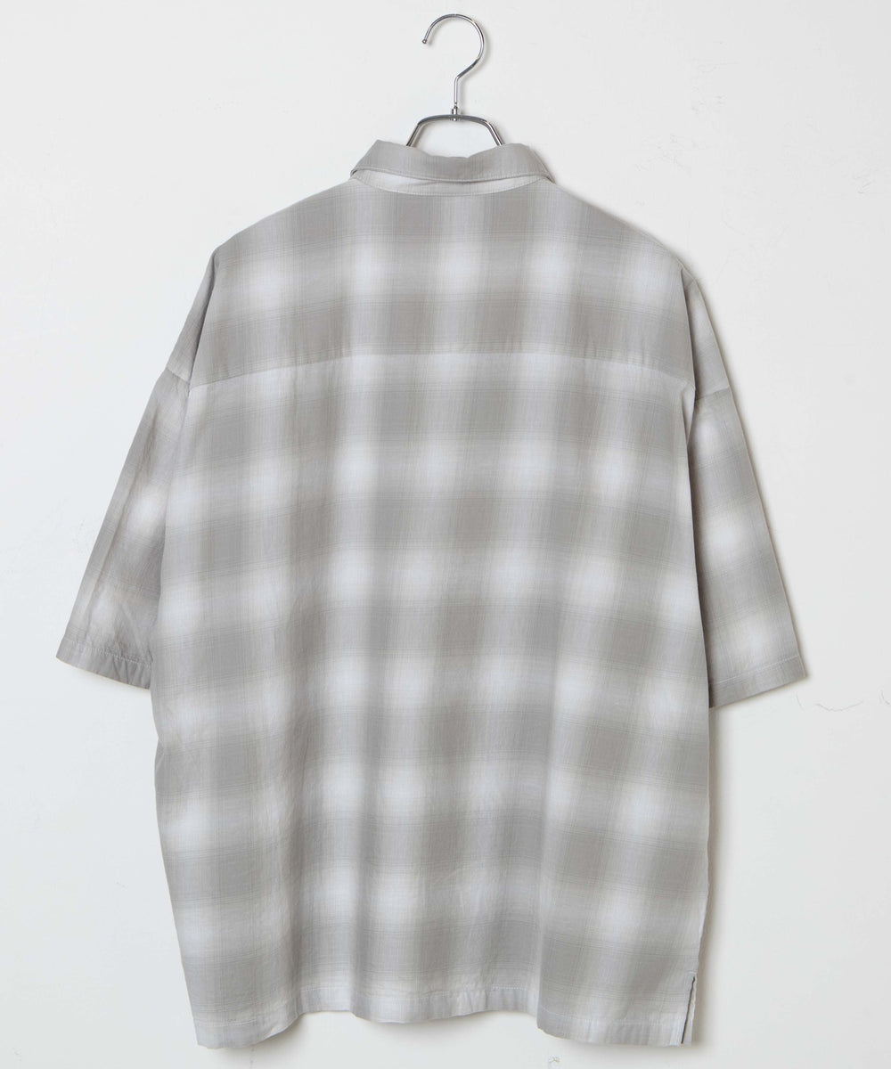オンブレチェックBIGシャツ