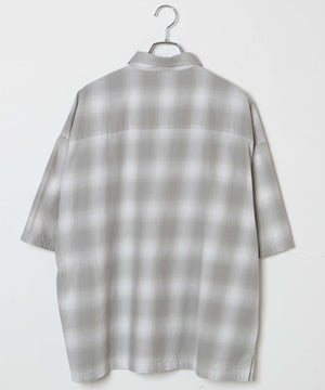 オンブレチェックBIGシャツ