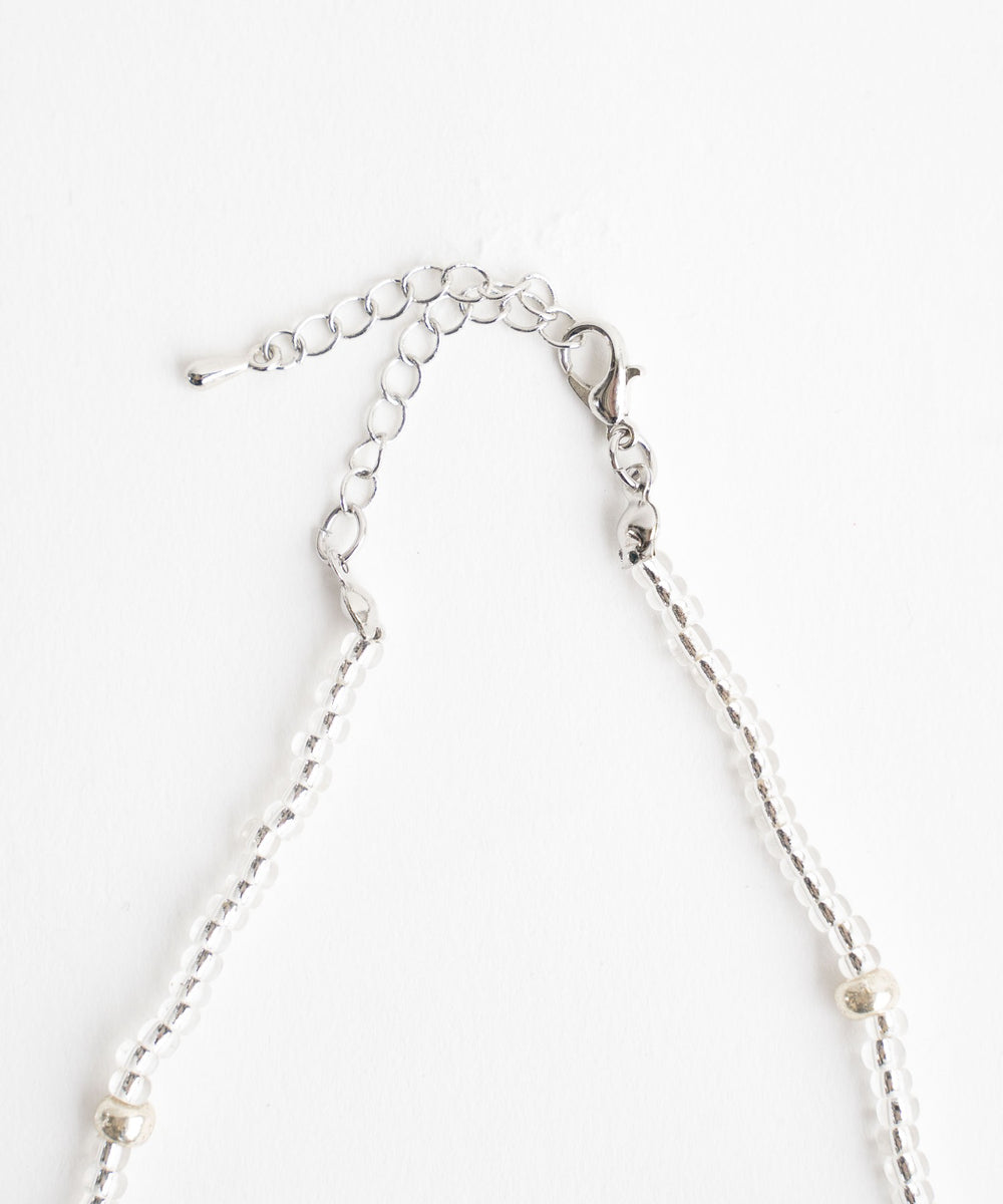 Lビーズリボンネックレス