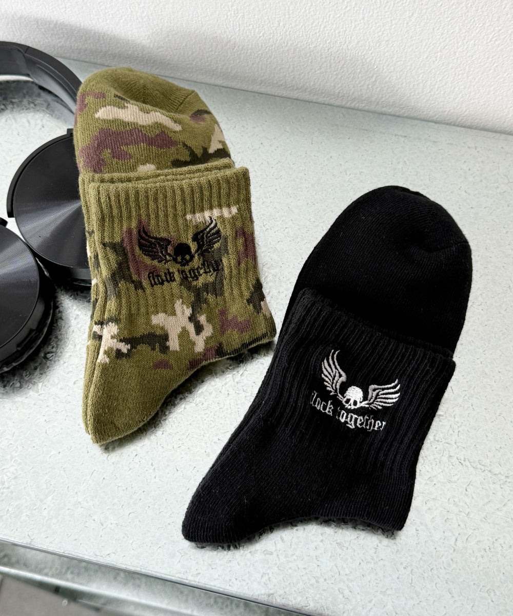 刺繍パイルソックス（U）