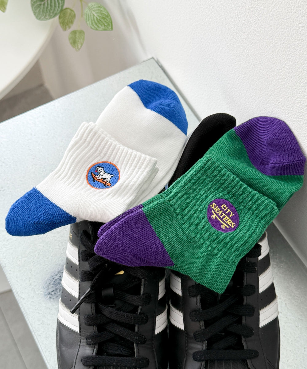 刺繍パイルソックス（U）