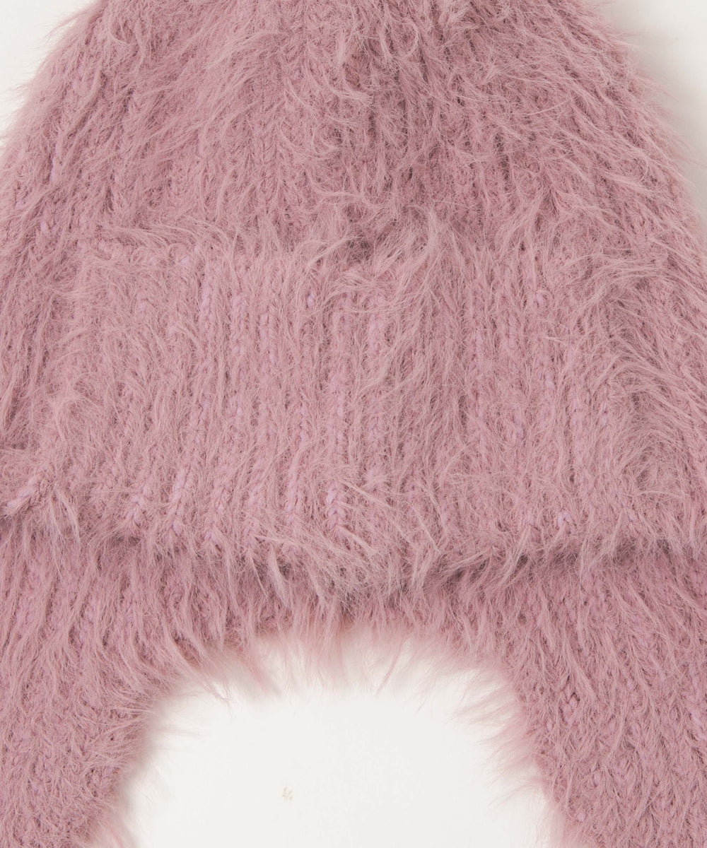 シャギーイヤーフラップニットキャップ